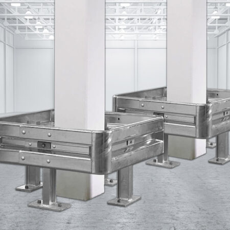 Sparset 2 Säulenschutz aus Leitplanken