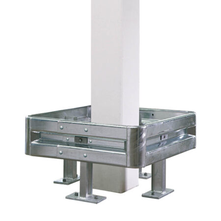 Säulenschutz-Komplett-Set, feuerverzinkter Stahl, für Säulen bis 70 x 70 cm