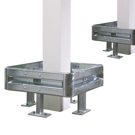 Sparset, 2 x Säulenschutz-Set, feuerverzinkter Stahl, für Säulen bis 70 x 70 cm