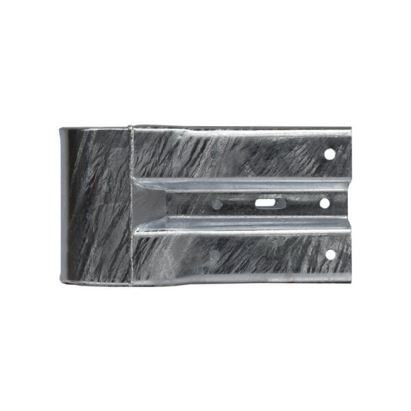 Kopfstück links für Schutzplanken aus Stahl mit B-Profil, 55 cm