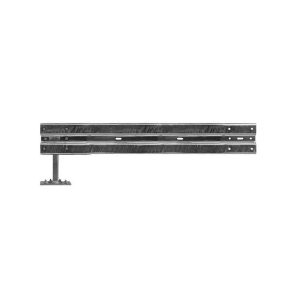 Schutzplanken Erweiterungs-Set 2 Meter Länge, zum Aufdübeln, Stahl, Profil B