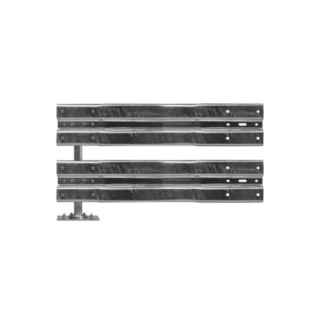 Schutzplanken Erweiterungs-Set, 2-holmig, 1,33 m, zum Aufdübeln, Stahl, Profil B