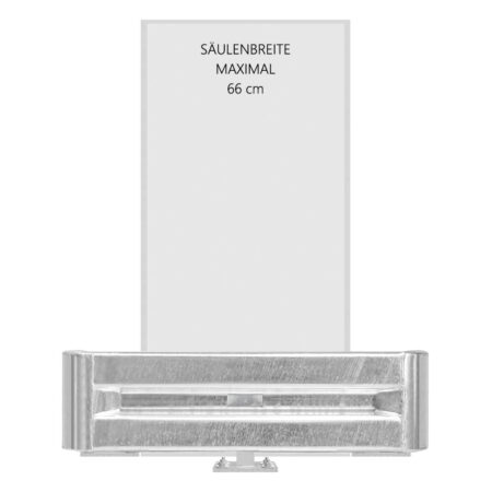3-seitiges Säulenschutz-Komplett-Set M25-1SP, außen 112x96 cm, innen 66x73 cm, Stahl, B-Profil