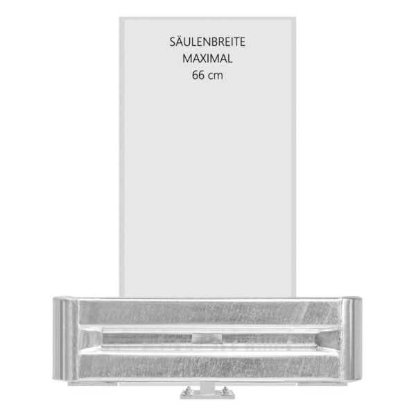 3-seitiges Säulenschutz-Komplett-Set M25-1SP, außen 112x96 cm, innen 66x73 cm, Stahl, B-Profil