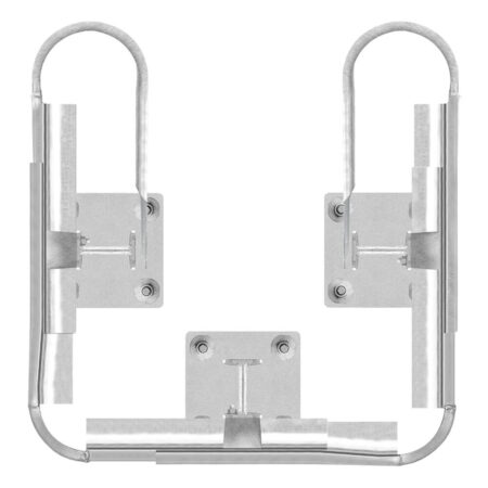 3-seitiges Säulenschutz-Komplett-Set M50-1SP, außen 74x77 cm, innen 28x54 cm, Stahl, B-Profil