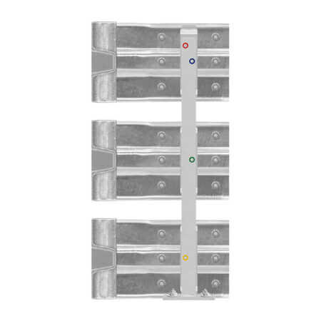 Schutzplanken Erweiterungs-Set Außenecke M100-3SP, Aufdübeln, Stahl, B-Profil