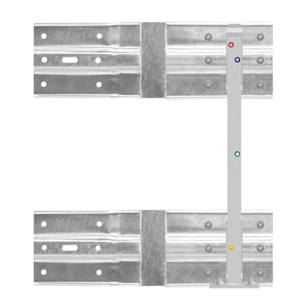 Schutzplanken Erweiterungs-Set Knickplanke M100-2SP, Aufdübeln, Stahl, B-Profil