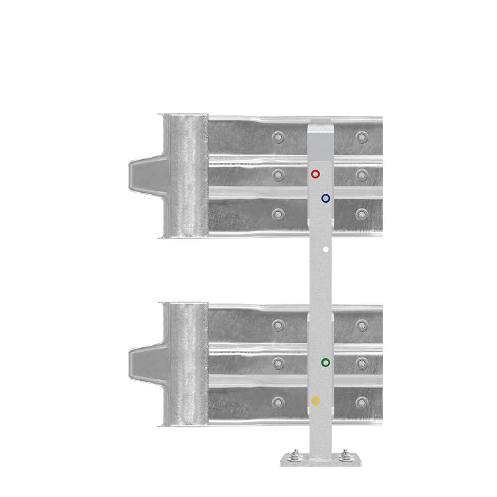 Schutzplanken Erweiterungs-Set Innenecke M75-2SP, Aufdübeln, Stahl, B-Profil
