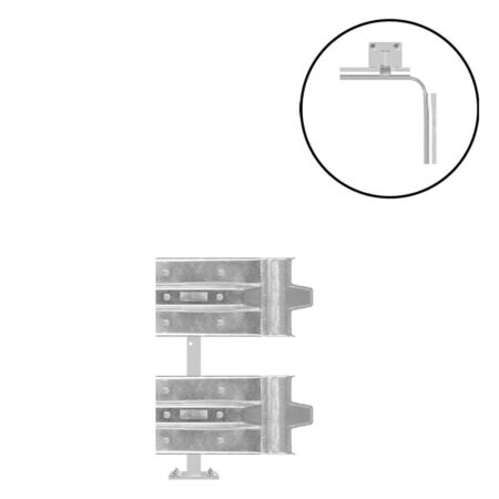 Schutzplanken Erweiterungs-Set Innenecke M75-2SP, Aufdübeln, Stahl, B-Profil