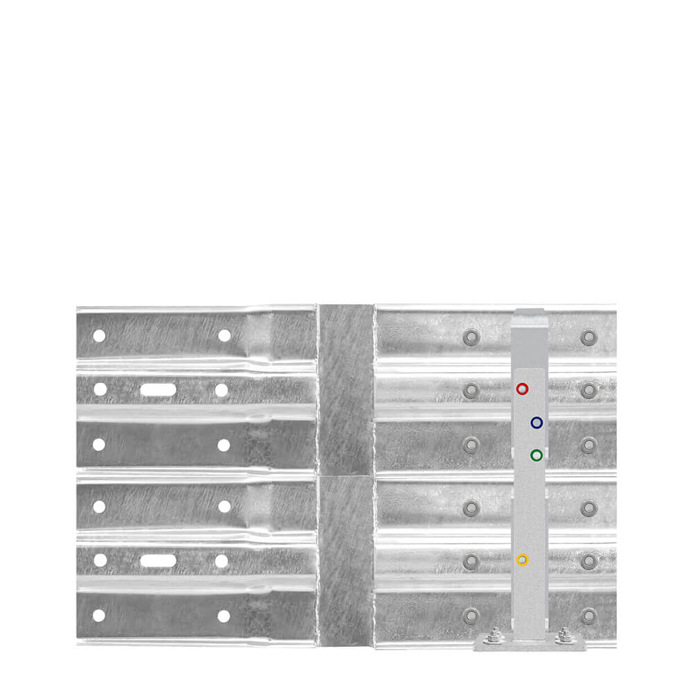 Schutzplanken Erweiterungs-Set Knickplanke M50-2SP, Aufdübeln, Stahl, B-Profil