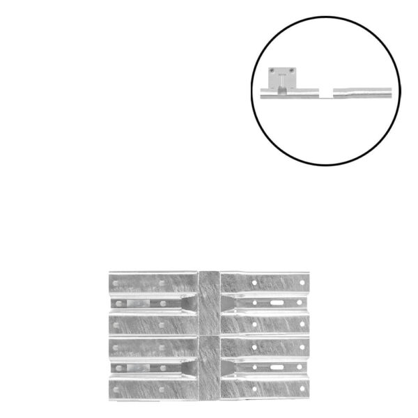 Schutzplanken Erweiterungs-Set Knickplanke M50-2SP, Aufdübeln, Stahl, B-Profil