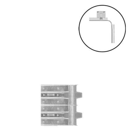 Schutzplanken Erweiterungs-Set Innenecke M50-2SP, Aufdübeln, Stahl, B-Profil