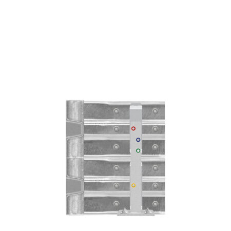 Schutzplanken Erweiterungs-Set Außenecke M50-2SP, Aufdübeln, Stahl, B-Profil