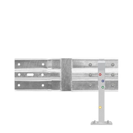 Schutzplanken Erweiterungs-Set Knickplanke M50-1SP, Aufdübeln, Stahl, B-Profil