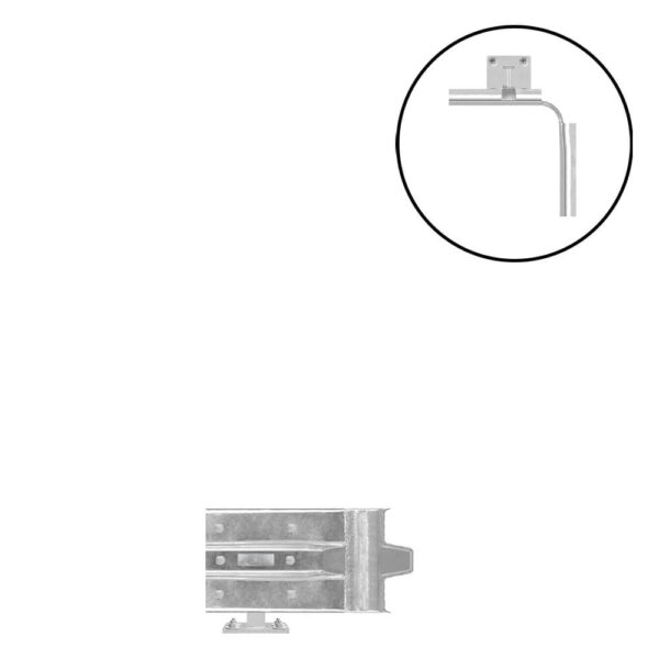 Schutzplanken Erweiterungs-Set Innenecke M25-1SP, Aufdübeln, Stahl, B-Profil