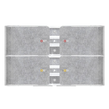 Kürzestes Schutzplanken-Komplett-Set, M50-2SP, 105 cm, zum Aufdübeln, Stahl, B-Profil