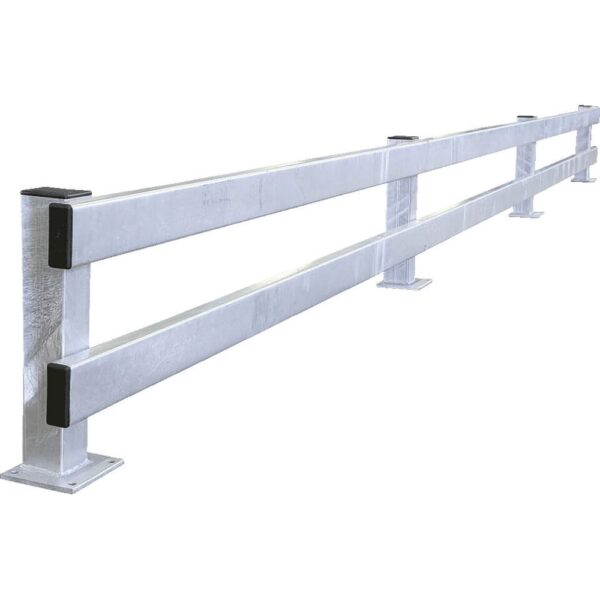 Rammschutz-Planken Komplett-Bausatz, 1,5 Meter Länge, verzinkt, Stahl, C-Profil