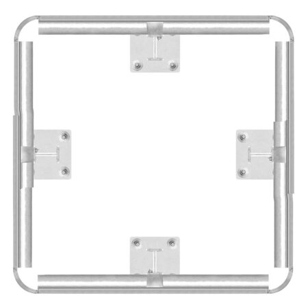 4-seitiger Säulenschutz-Komplett-Bausatz M100-3SP, außen 112 cm, innen 66 cm, Stahl, Profil B