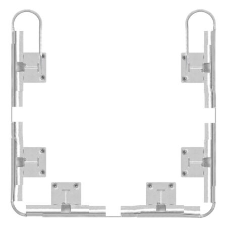 3-seitiger Säulenschutz-Komplett-Bausatz M100-3SP, außen 138x141cm, innen 92x118cm, Stahl, Profil B