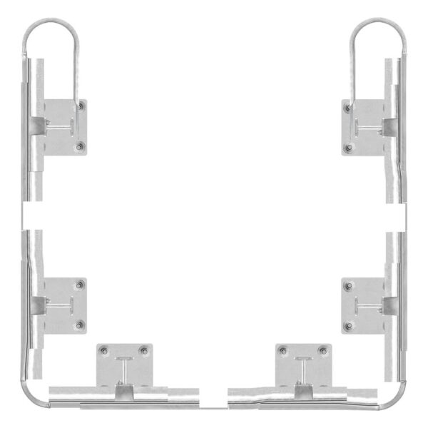 3-seitiger Säulenschutz-Komplett-Bausatz M100-3SP, außen 138x141cm, innen 92x118cm, Stahl, Profil B