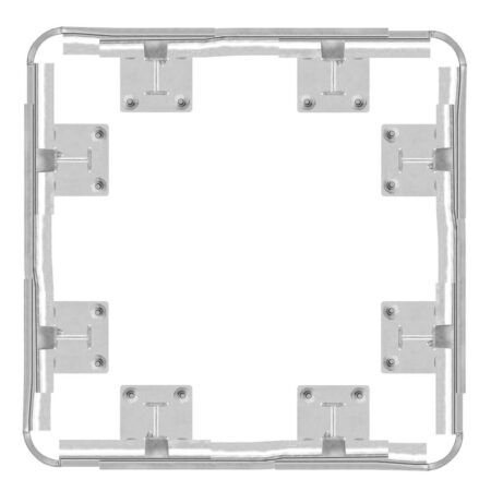 4-seitiger Säulenschutz-Komplett-Bausatz M100-3SP, außen 124 cm, innen 78 cm, Stahl, Profil B
