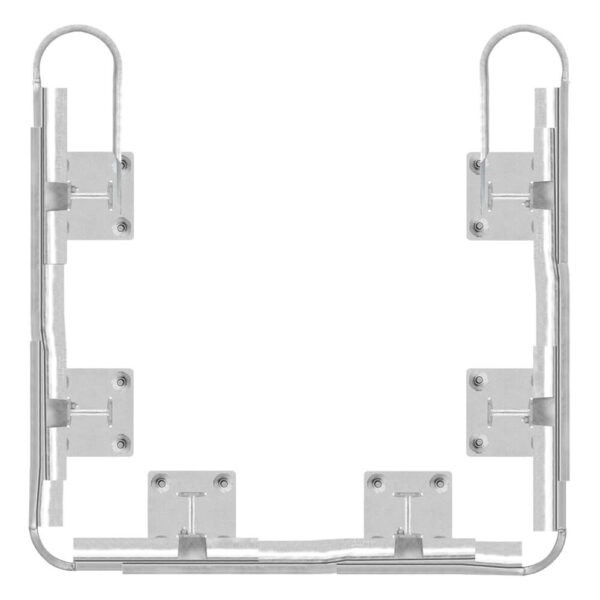 3-seitiger Säulenschutz-Komplett-Bausatz M50-2SP, außen 124x127cm, innen 78x104cm, Stahl, Profil B