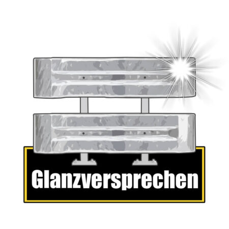 Sparbausatz, 2 x Säulenschutz-Bausatz, feuerverzinkter Stahl, für Säulen bis 68 x 68 cm