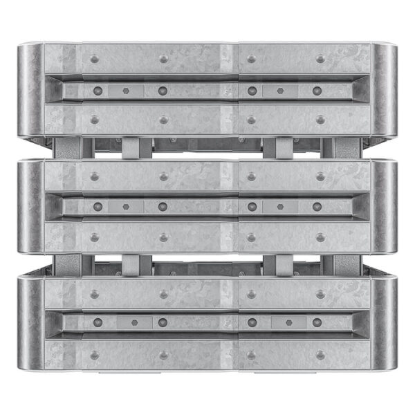 4-seitiger Säulenschutz-Komplett-Bausatz M100-3SP, außen 124 cm, innen 75 cm, Stahl, Profil B