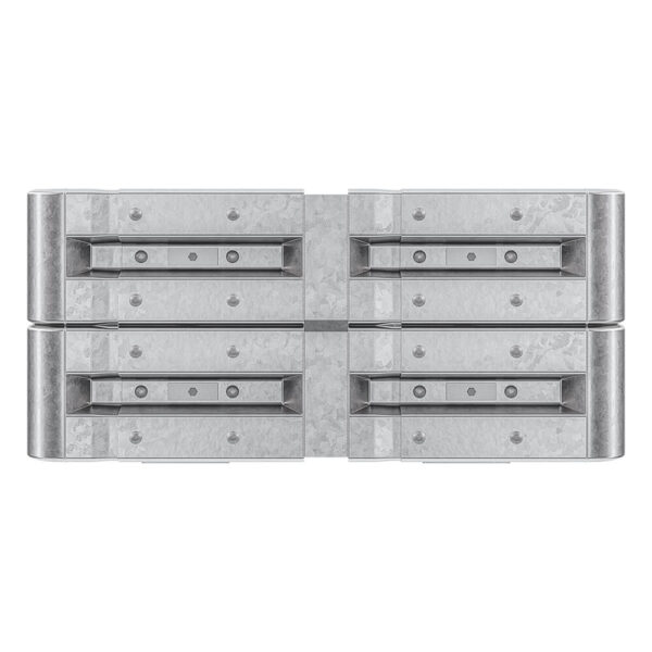 4-seitiger Säulenschutz-Komplett-Bausatz M50-2SP, außen 138 cm, innen 88 cm, Stahl, Profil B