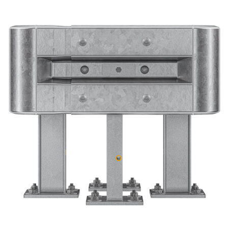 4-seitiger Säulenschutz-Komplett-Bausatz M50-1SP, außen 74 cm, innen 25 cm, Stahl, Profil B