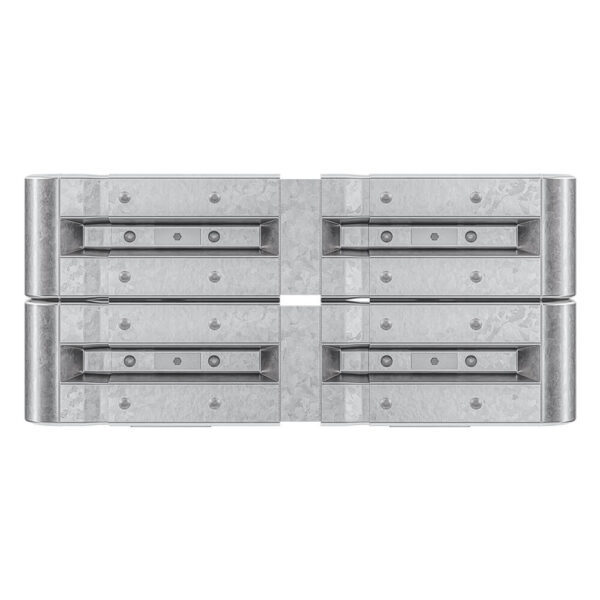 3-seitiger Säulenschutz-Komplett-Bausatz M50-2SP, außen 138x141cm, innen 88x115cm, Stahl, Profil B