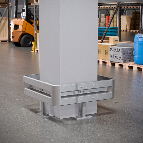 Säulenschutz-Komplett-Bausatz, feuerverzinkter Stahl, für Säulen bis 68 x 68 cm