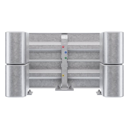 3-seitiger Säulenschutz-Komplett-Bausatz M50-2SP, außen 112x96 cm, innen 63x68 cm, Stahl, Profil B