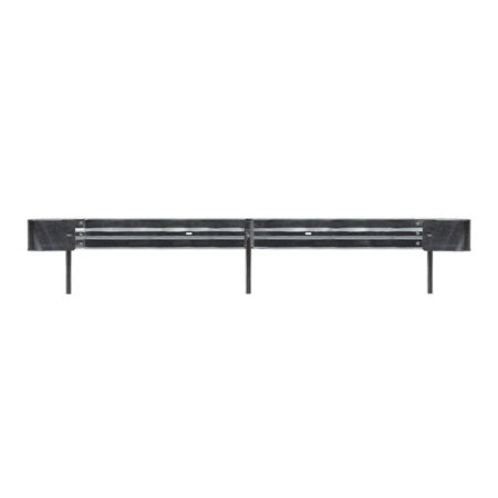 Leitplanken Komplett-Bausatz 4,80 Meter Länge, zum Rammen, Stahl, Profil B