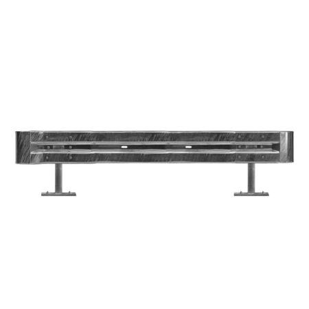 Leitplanken Komplett-Bausatz 2,80 m, IPE-Pfosten, zum Aufschrauben, Stahl, Profil B