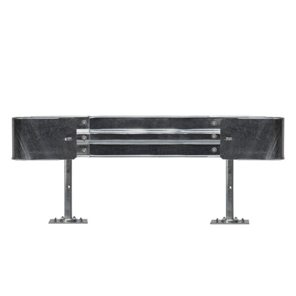 Leitplanken Komplett-Bausatz, 82 cm Höhe, 2,13 m lang, Aufschrauben, Stahl, Profil B