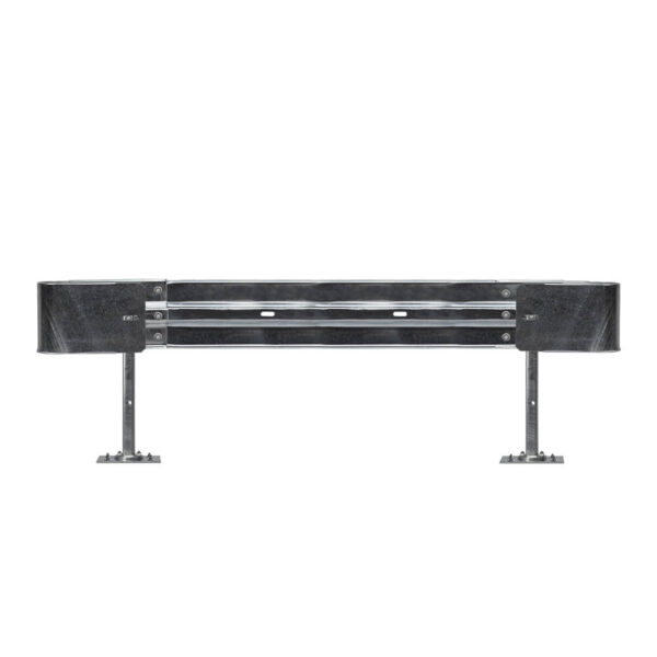 Leitplanken Komplett-Bausatz, 82 cm Höhe, 2,80 m lang, Aufschrauben, Stahl, Profil B