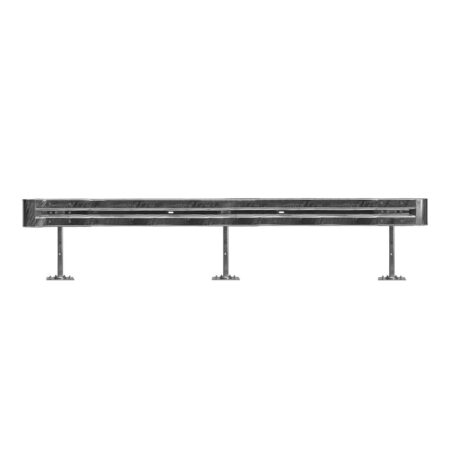 Leitplanken Komplett-Bausatz, 82 cm Höhe, 4,80 m lang, Aufschrauben, Stahl, Profil B