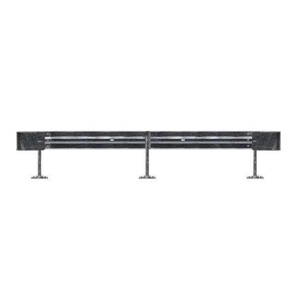 Leitplanken Komplett-Bausatz, 82 cm Höhe, 4,80 m lang, Aufschrauben, Stahl, Profil B