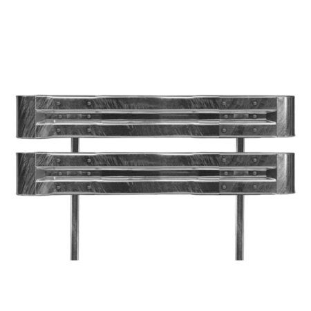 Leitplanken Komplett-Bausatz, 2-holmig, 2,13 m, zum Rammen, Stahl, Profil B