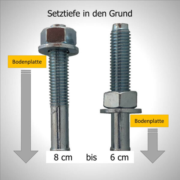 ROBUSTO Bolzenanker, Stahl, 12/10, Ø 12 mm, 10,5 cm, 4 Stück/VE