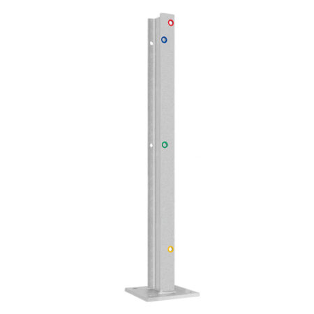Multi-Pfosten, IPE 100, 100 cm hoch, für Leitplanken, 3SP, Stahl, zum Aufschrauben