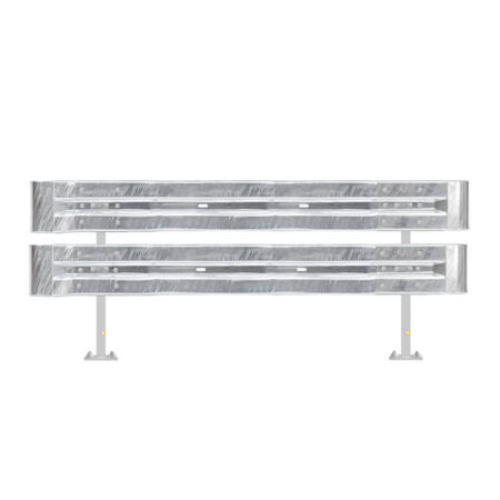 Leitplanken Komplett-Bausatz M100-2SP, 2,8 m, zum Aufschrauben, Stahl, Profil B