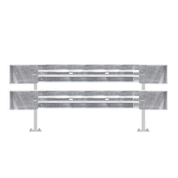 Leitplanken Komplett-Bausatz M100-2SP, 2,8 m, zum Aufschrauben, Stahl, Profil B