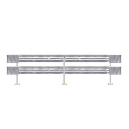 Leitplanken Komplett-Bausatz M100-2SP, 4,8 m, zum Aufschrauben, Stahl, Profil B