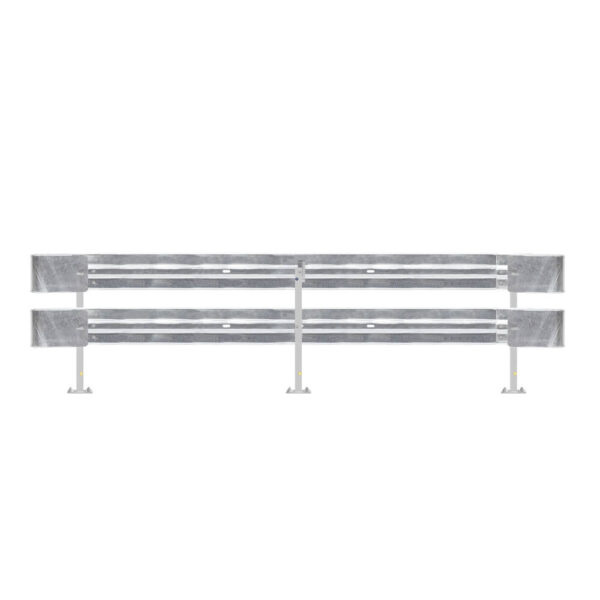 Leitplanken Komplett-Bausatz M100-2SP, 4,8 m, zum Aufschrauben, Stahl, Profil B
