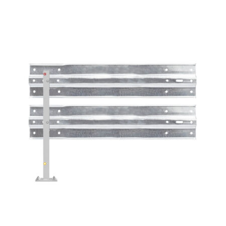 Leitplanken Verlängerungs-Bausatz M100-2SP, 1,33 m, zum Aufschrauben, Stahl, Profil B