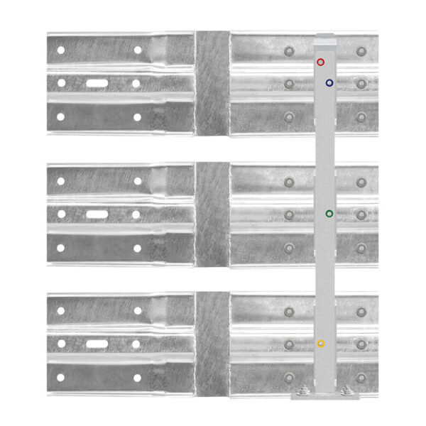 Leitplanken Verlängerungs-Bausatz Knickplanke M100-3SP, Aufschrauben, Stahl, Profil B
