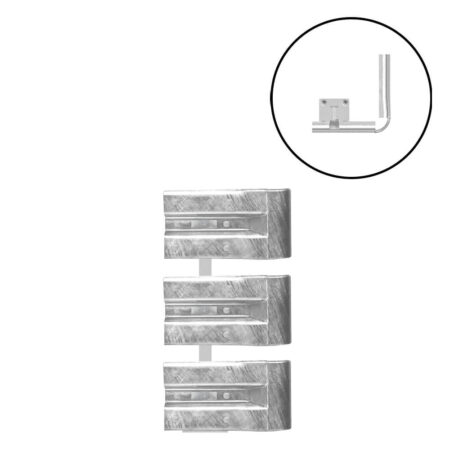 Leitplanken Verlängerungs-Bausatz Außen-Eckstück M100-3SP, Aufschrauben, Stahl, Profil B