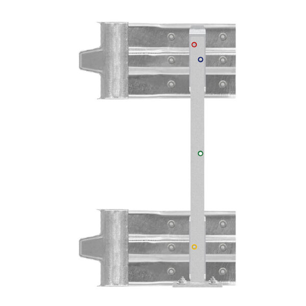Leitplanken Verlängerungs-Bausatz Innen-Eckstück M100-2SP, Aufschrauben, Stahl, Profil B